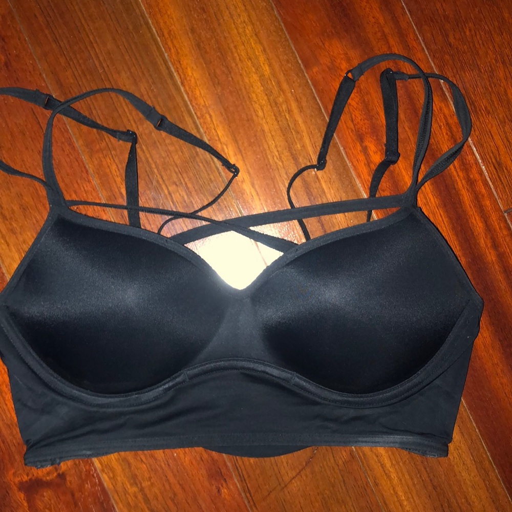 Black Bra with criss cross front detail